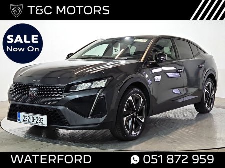 2023 Peugeot 408 Allure Pack Auto 19" Diamond Cut Alloy Wheels, Front & Rear Parking Sensors with Rear Camera, Adapti