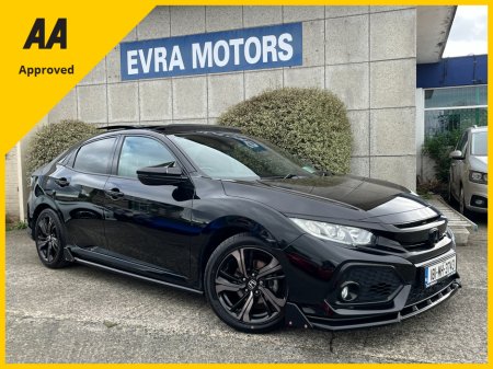 2018 Honda Civic EX VTEC AUTOMATIC 1.0 PETROL //HIGH SPEC//FULL LEATHER HEATED SEATS//PANORAMIC GLASS ROOF//REVERSE C