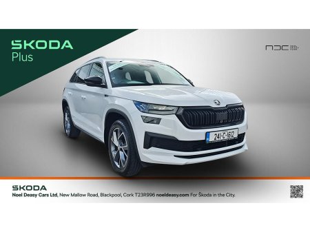 2024 Skoda Kodiaq 7 SEATER SPORTLINE 2.0 TDI 150 BHP DSG- MOON WHITE
