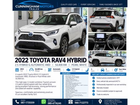 2022 Toyota RAV4 RAV4 2.5 Hybrid G Automatic 4WD