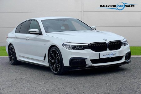 2019 BMW 5-Series 2.0 520d 190PS M Sport Saloon Diesel Auto in White with 66K + Upgraded Lip Kit with Alloys