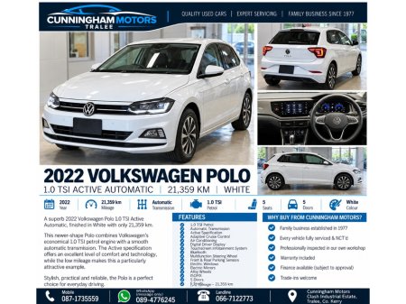 2022 Volkswagen Polo 1.0 TSI Active Automatic