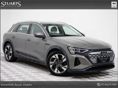 2023 Audi Q8 e-tron Q8 50 E-TRON QUATTRO SPORT: CHRONOS GREY WITH BEIGE VOLCONA LEATHER, 21” DIAMOND CUT ALLOYS, FULL