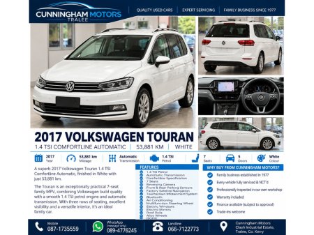 2017 Volkswagen Touran Touran 1.4 TSI Comfortline Automatic 7-Seater