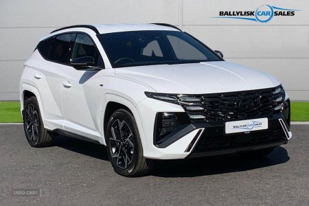2026 Hyundai Tucson 1.6T FHEV 239PS N Line Edition in White with only 480 Miles