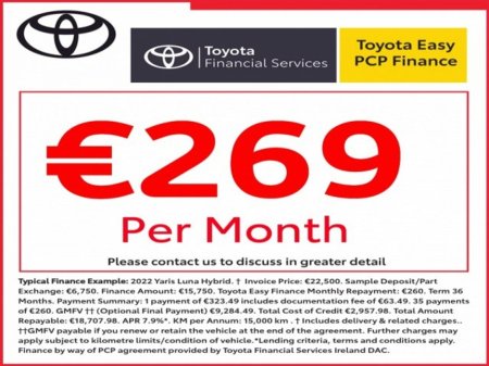 2023 Toyota Yaris - Petrol - New Generation - Luna Edition - 1.0i - 5dr &ndash; Low Mileage &ndash; NCT till July 2027