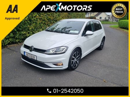 2018 Volkswagen Golf FINANCE ARRANGED * 1.4 HIGHLINE  * AUTOMATIC * NEW NCT SEP-27 * LOW TAX * AA APPROVED  * 101 SAFETY CHECKLIST * 12-MONTH ROADSIDE ASSIST  * IMMACULATE * TOP-SPEC * LOW LOW KMs * ADAPTIVE CRUISE €19,949