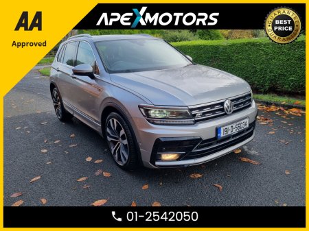2019 Volkswagen Tiguan FINANCE ARRANGED * R-LINE * with TECH PACK * PANORAMIC SUNROOF * 150PS 5DR * NEW NCT NOV-27 * IMMACULATE * STAMPED SERVICE HISTORY * AA APPROVED * 101 SAFETY CHECKLIST * AUTOMATIC (DSG) * HEATED SEATS €29,949