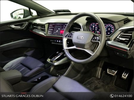 2025 Audi Q4 e-tron S/LINE SPORTBACK 45 – BIGGER BATTERY* Q4 E-TRON SLINE SUV: TYPHOON GREY METALLIC WITH FULL BLACK LEATHER, 20” ALLOYS, HEATED SEATS, REVERSING CAMERA €49,945 thumbnail