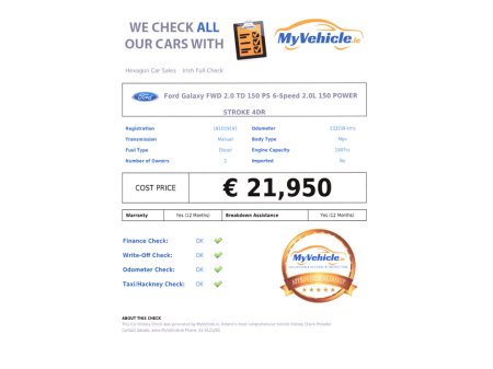 2018 Ford Galaxy 2.0 TD 150PS 6SPEED FWD 4DR €20,950 thumbnail