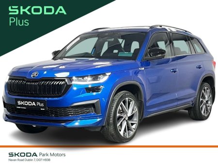 2023 Skoda Kodiaq Sportline 7 Seat DSG 2.0TDI 150BHP - Reversing Camera - Panoramic Sunroof - Climate Control - Heated Seats - Keyless Start - Apple CarPlay/Android Auto €51,950 thumbnail