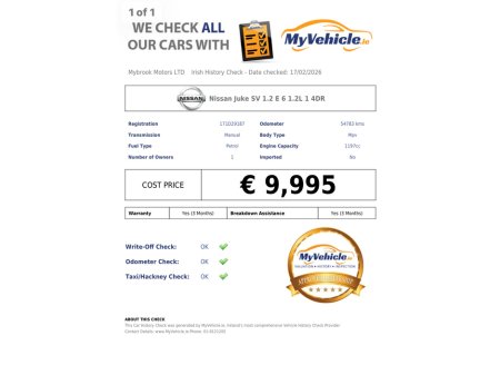 2017 Nissan Juke 1.2 SV !!!! ONLY 34K MLS !!! €9,995 thumbnail