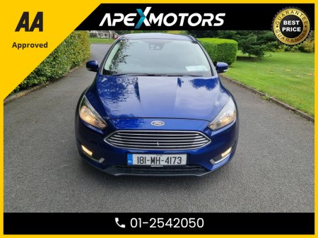 2018 Ford Focus FINANCE ARRANGED * 1.5 TDCI TITANIUM S/S 12 120PS 5DR * NCT MAR-28 * LOW TAX JUN-26 * IMMACULATE * STAMPED SERVICE HISTORY * AA APPROVED * 101 SAFETY CHECKLIST * HEATED SEATS * COLOUR REVERSE CAMERA €12,949