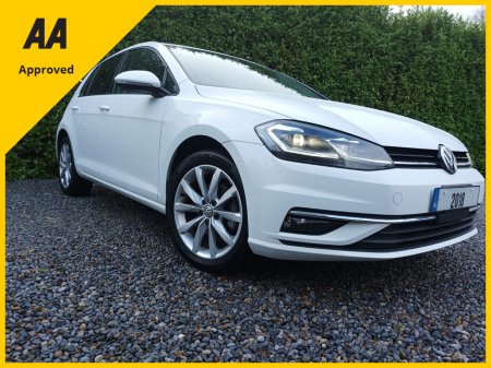 2018 Volkswagen Golf 1.2 TSI AUTOMATIC 7.5 FACELIFT ONLY 51,697kms CLIMATE CONTROL REVERSE CAMERA LED HEADLIGHTS FACTORY IMMOBILISER TOUCHSCREEN MULTIMEDIA SYSTEM CRUISE CONTROL STOP START TECHNOLOGY 2 YEARS NCT 1YR TAX €18,949