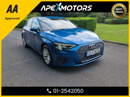 2021 Audi A3 FINANCE ARRANGED * 1.0  5-Dr HATCHBACK * NEW NCT JUL-27 * STAMPED SERVICE HISTORY * AA APPROVED * 101 SAFETY CHECKLIST * AUTOMATIC (DSG) * IMMACULATE * HEATED SEATS * COLOUR REVERSE CAMERA * TOP-SPEC €26,449