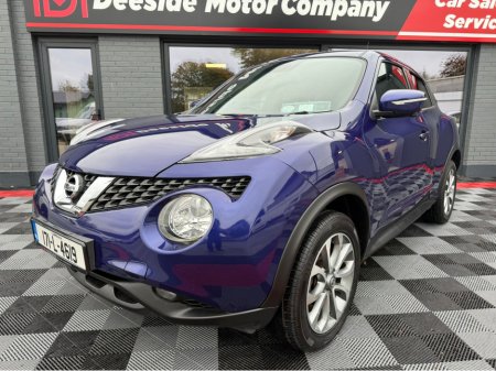 2017 Nissan Juke 1.5 DCI TEKNA 5DR 110PS , HEATED BLACK LEATHER INTERIOR , CRUISE CONTROL , SAT - NAV , DUAL ZONE CLIMATE CONTROL , SURROUND CAMERA SYSTEM , PRIVACY GLASS , FINANCE FROM €40 p/w & € 4,950 DEPOSIT . €10,950