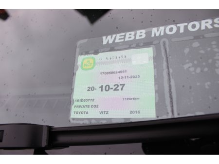 2016 Toyota Vitz 1.0 PETROL 69 BHP 5DR AUTOMATIC €9,750 thumbnail