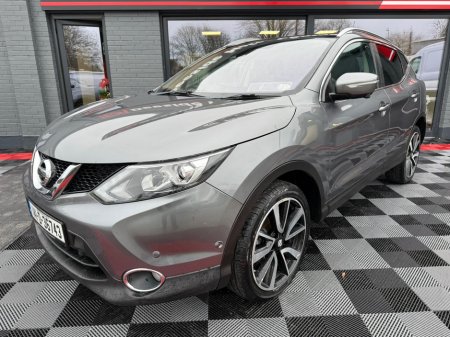 2014 Nissan Qashqai 1.5 DCI ACENTA PREMIUM 110PS 5DR , TIMING BELT & WATER PUMP REPLACED , FULL NCT , FRESH SERVICE , WARRANTY , FULL BLACK LEATHER , PAN ROOF , CRUISE CONTROL, HEATED BLACK LEATHER SEATS .