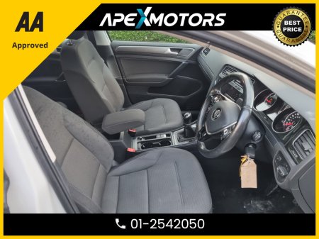 2017 Volkswagen Golf FINANCE ARRANGED * 1.0 SE NAV 110PS 5DR * NEW NCT JAN-28 * LOW LOW MILES  * IMMACULATE * 6-STAMPS SERVICE HISTORY * AA APPROVED * 101 SAFETY CHECKLIST * MANUAL * COLOUR REVERSE CAMERA * TOP-SPEC €17,949 thumbnail