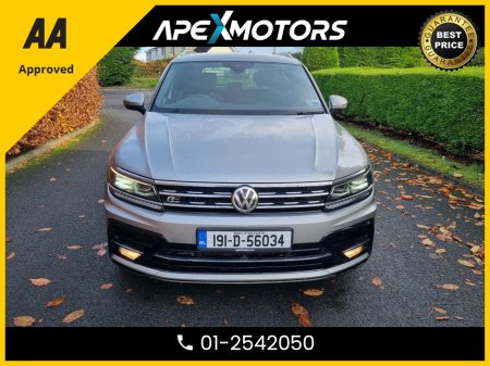 2019 Volkswagen Tiguan FINANCE ARRANGED * R-LINE * with TECH PACK * PANORAMIC SUNROOF * 150PS 5DR * NEW NCT NOV-27 * IMMACULATE * STAMPED SERVICE HISTORY * AA APPROVED * 101 SAFETY CHECKLIST * AUTOMATIC (DSG) * HEATED SEATS €29,949