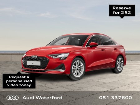 2026 Audi A3 Saloon 35 TDI 150HP S-T SE PCP from €527 per month €52,835