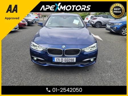2017 BMW 3 Series FINANCE ARRANGED * LOW LOW KMs * NEW NCT JUL-27 * STAMPED SERVICE HISTORY * AA APPROVED * 101 SAFETY CHECKLIST * AUTOMATIC * IMMACULATE * HEATED SEATS * COLOUR REVERSE CAMERA * TOP-SPEC * ADAPTIVE CRU €19,749