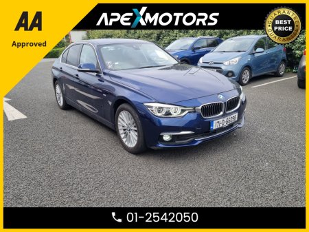 2017 BMW 3 Series FINANCE ARRANGED * LOW LOW KMs * NEW NCT JUL-27 * STAMPED SERVICE HISTORY * AA APPROVED * 101 SAFETY CHECKLIST * AUTOMATIC * IMMACULATE * HEATED SEATS * COLOUR REVERSE CAMERA * TOP-SPEC * ADAPTIVE CRU €19,749