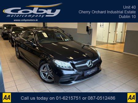 2021 Mercedes-Benz C Class C220D AMG LINE EDITION 2DR AUTO. NCT & Tax, 1/2 Leather, Sat Nav, Dual Climate Control, Heated Seats, Cruise Control, Revers Cam, Parking Sensors, Paddle Shift, BT & more.
