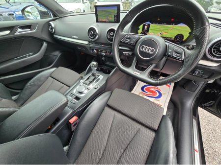 2018 Audi A3 S-LINE EDITION 1.4 TFSI  FACE-LIFT- SMARTPHONE INTERFACE- SATNAV - VIRTUAL COCKPIT - NAVIGATION REVERSING CAMERA -BLIND SPOT - PARKING SENSORS-  LEATHER €21,950 thumbnail