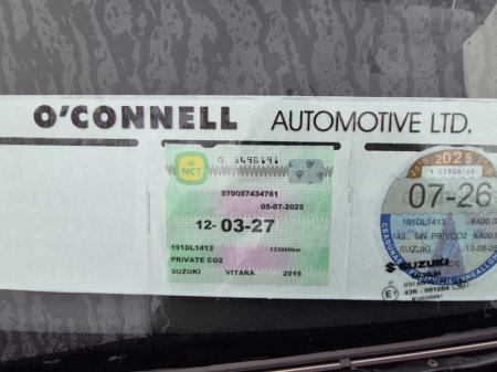 2019 Suzuki Vitara 1.4 Boosterjet Auto 4WD Allgrip SZ5 €15,999 thumbnail