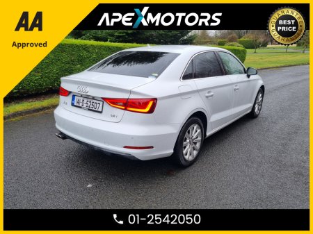 2014 Audi A3 Saloon FINANCE ARRANGED * NEW NCT JAN-27 * IMMACULATE * STAMPED SERVICE HISTORY * AA APPROVED * 101 SAFETY CHECKLIST * AUTOMATIC (DSG) * HEATED SEATS * COLOUR REVERSE CAMERA * LOW KMs * ADAPTIVE CRUISE * CRU €12,449 thumbnail