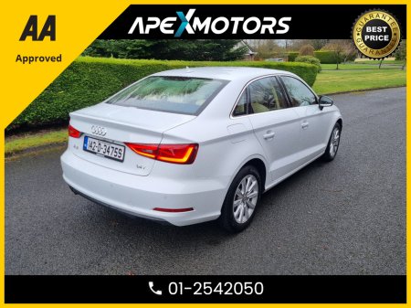 2014 Audi A3 Saloon FINANCE ARRANGED * TOP SPEC * CREAM LEATHER INTERIOR * NEW NCT JAN-27 * IMMACULATE * STAMPED SERVICE HISTORY * AA APPROVED * 101 SAFETY CHECKLIST * AUTOMATIC (DSG) *HEATED SEATS *COLOUR REVERSE CAMERA €13,249 thumbnail