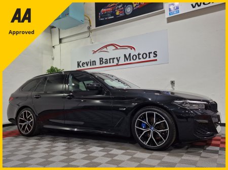 2022 BMW 5 Series 530E TOURING M SPORT (PRO PACK) AUTOMATIC **ONE OWNER / APPLE CARPLAY / CRUISE CONTROL / ELECTRIC BOOTLID / FULL BLACK LEATHER / HEATED FRONT SEATS / M SEATBELTS / SAT NAV / REVERSE CAMERA** €40,900