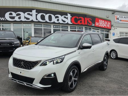 2018 Peugeot 5008 ( 182 REG ) GT LINE 7 SEATER - DIGITAL DASH - ALLOYS - CARPLAY ANDROID AUTO EU RADIO PEARL WHITE - PANROOF - FULL LEATHER ELECTRIC MEMORY SEATS - 360 CAMERA - WIRELESS CHARGER -