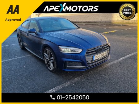 2017 Audi A5 Sportback FINANCE ARRANGED * S-LINE TDI SPORTBACK * TOP-SPEC * NEW NCT NOV-27 * IMMACULATE * AA APPROVED * 101 SAFETY CHECKLIST * HEATED SEATS * COLOUR REVERSE CAMERA * LOW DIESEL MILES * CRUISE CONTROL €24,949