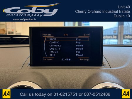 2014 Audi A3 1.4 Auto TFSI Hatchback. New NCT done before collection, Full Leather, Heated Seats, Panoramic Roof, Dual Climate Control, Reverse Camera, Parking Sensors, Full Electrics, Handsfree, and more. €12,950 thumbnail