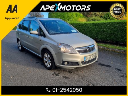 2006 Opel Zafira TOP-SPEC DESIGN MODEL  * 7-SEATER MPV * NCT MAR-26 * IMMACULATE * STAMPED SERVICE HISTORY * AA APPROVED * 101 SAFETY CHECKLIST * 2-KEYS * 12-MONTH ROADSIDE ASSIST * VERY CAREFUL OWNER * CARTELL HISTOR €1,749