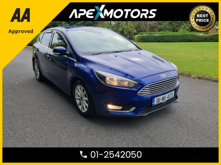 2018 Ford Focus FINANCE ARRANGED * 1.5 TDCI TITANIUM S/S 12 120PS 5DR * NCT MAR-28 * LOW TAX JUN-26 * IMMACULATE * STAMPED SERVICE HISTORY * AA APPROVED * 101 SAFETY CHECKLIST * HEATED SEATS * COLOUR REVERSE CAMERA €12,949