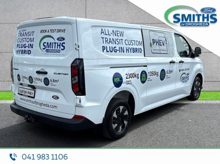 2025 Ford Transit Custom DCIV TREND 2.5 232PS PHEV LWB **IN STOCK 6 SEATS CREW CAB** €46,000