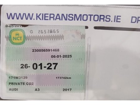 2017 Audi A3 1.6 TDI SPORTBACK SE 108BHP 5DR : NCT 01/27 : FINANCE ARRANGED : €16,500