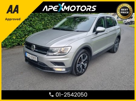 2017 Volkswagen Tiguan FINANCE ARRANGED * 2.0 TDI SE NAV BLUEMOTION 150PS 5DR * NEW NCT MAY-27 * STAMPED SERVICE HISTORY * AA APPROVED * 101 SAFETY CHECKLIST * IMMACULATE * HEATED SEATS * COLOUR REVERSE CAMERA * 01-2542050 €18,449