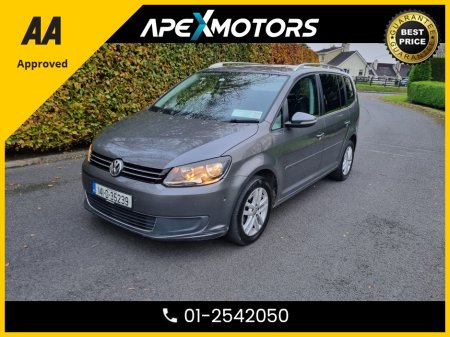 2014 Volkswagen Touran FINANCE ARRANGED * DIESEL AUTOMATIC (DSG) * 1.6 TDI SE BLUEMOTION 105PS * 7-SEATER MPV * AA APPROVED  * 101 SAFETY CHECKLIST * IMMACULATE * LOW LOW MILES * 2-KEYS * NEW NCT SEP-26 * LOW TAX SEP-25 €14,749