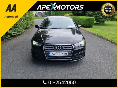 2015 Audi A3 FINANCE ARRANGED * S-LINE * TOP-SPEC * LEATHER INTERIOR * NCT NOV-26 * STAMPED SERVICE HISTORY * AA APPROVED * 101 SAFETY CHECKLIST * AUTOMATIC (DSG) * IMMACULATE * HEATED SEATS * COLOUR REVERSE CAMER €15,749