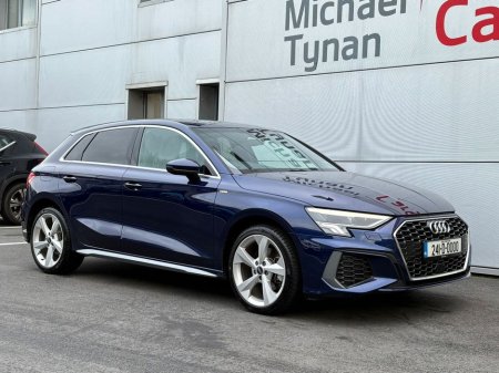 2024 Audi A3 40 TFSIe S Line 1.4 Petrol Plug-In Hybrid Sportback (204bhp) 18'' Alloys + 3D Nav + Full Black Leather Seats €35,888