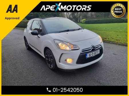2016 Citroen DS3 FINANCE ARRANGED * BLUE HDI STYLE 120PS LEVEL-3 * TOP-SPEC * NEW NCT DEC-26 * AA APPROVED  * 101 SAFETY CHECKLIST * IMMACULATE * LOW LOW MILES * CRUISE CONTROL and SPEED LIMITER * 2-KEYS * LOW TAX €8,249