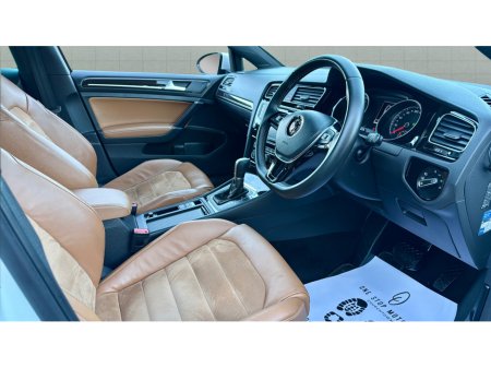 2014 Volkswagen Golf *HIGHLINE-MILANO MODEL* FULL SPC / COGNAC LEATHER - HEATED SEATS - CAMERAS - PEARL WHITE €12,900 thumbnail