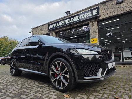 2019 Jaguar F-Pace 2019 F PACE 5.0 SVR S/C 550 BHP AUTO. TAILORED FINANCE ARRANGED IN 1 HOUR. WWW. SARSFIELDMOTORS. IE €79,950