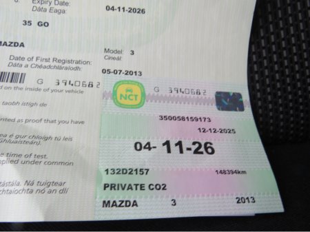 2013 Mazda Mazda3 1.6 D COMFORT LOW MILEAGE DIESEL  FRESH NCT €5,995 thumbnail