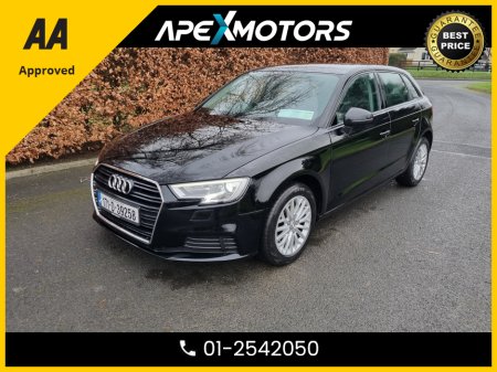 2017 Audi A3 FINANCE ARRANGED * SPORTBACK 1.0 TFSI 115 ST 5DR * AUTOMATIC (DSG) * IMMACULATE * TOP-SPEC 5DR HATCH * LOW MILES * NEW NCT APR-27 * LOW TAX * STAMPED SERVICE HISTORY * VERY CAREFUL OWNER * 01-2542050 €14,749