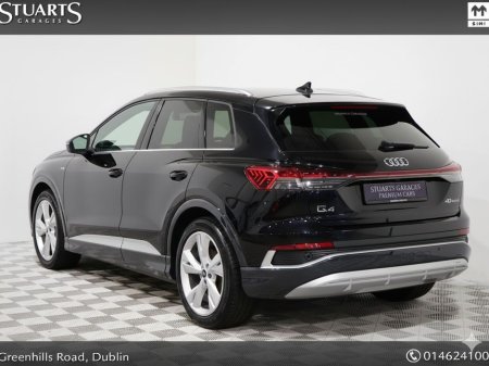 2024 Audi Q4 e-tron *S/LINE 45 – BIGGER BATTERY* Q4 E-TRON SLINE SUV: MYTHOS BLACK METALLIC WITH FULL BLACK LEATHER, 20” ALLOYS, HEATED SEATS, REVERSING CAMERA €43,945
